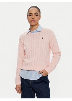 U.S. Polo Assn. Sweter WUP0398 Różowy Regular Fit ze sklepu MODIVO w kategorii Swetry damskie - zdjęcie 182702844