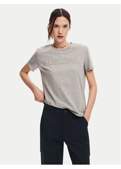 Desigual T-Shirt Brandy 24WWTK24 Szary Regular Fit ze sklepu MODIVO w kategorii Bluzki damskie - zdjęcie 182702993