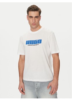 HUGO T-Shirt Newromi 50542934 Czarny Regular Fit ze sklepu MODIVO w kategorii T-shirty męskie - zdjęcie 182703030