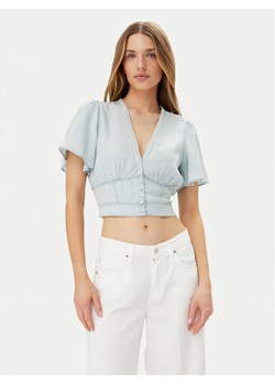 Guess Bluzka W5GH82 D5N81 Błękitny Regular Fit ze sklepu MODIVO w kategorii Bluzki damskie - zdjęcie 182703243