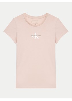 Calvin Klein Jeans T-Shirt Monogram IG0IG01470 Różowy Regular Fit ze sklepu MODIVO w kategorii Bluzki dziewczęce - zdjęcie 182703251