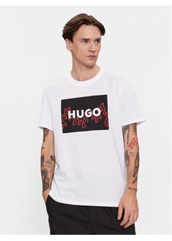 Hugo T-Shirt Dulive 50506989 Biały Regular Fit ze sklepu MODIVO w kategorii T-shirty męskie - zdjęcie 182703380