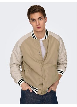 Only & Sons Kurtka bomber 22025423 Beżowy Regular Fit ze sklepu MODIVO w kategorii Kurtki męskie - zdjęcie 182703463
