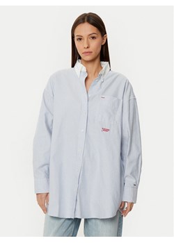 Tommy Jeans Koszula DW0DW20209 Niebieski Oversize ze sklepu MODIVO w kategorii Koszule damskie - zdjęcie 182703500