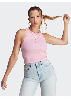 adidas T-Shirt Adicolor Essentials Rib Tank Top IB9108 Różowy Slim Fit ze sklepu MODIVO w kategorii Bluzki damskie - zdjęcie 182704074
