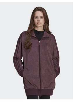 adidas Bluza adicolor Classics HM1688 Bordowy Loose Fit ze sklepu MODIVO w kategorii Bluzy damskie - zdjęcie 182704123