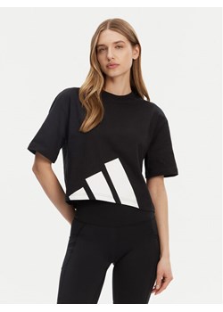 adidas T-Shirt Essentials Big Logo Boyfriend JG8736 Czarny Loose Fit ze sklepu MODIVO w kategorii Bluzki damskie - zdjęcie 182704262