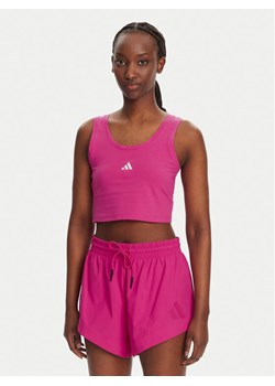 adidas Top Essentials Small Logo JP4792 Różowy Slim Fit ze sklepu MODIVO w kategorii Bluzki damskie - zdjęcie 182704513
