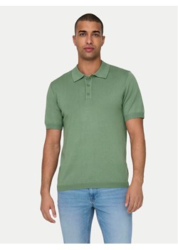 Only & Sons Polo Wyler 22022219 Zielony Regular Fit ze sklepu MODIVO w kategorii T-shirty męskie - zdjęcie 182704622
