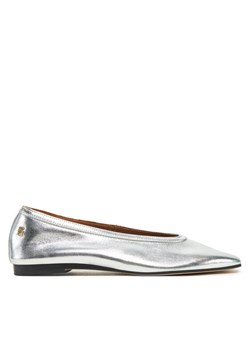 Tommy Hilfiger Baleriny Soft Metal Lthr Ballerina No Bow FW0FW08601 Srebrny ze sklepu MODIVO w kategorii Balerinki - zdjęcie 182704723