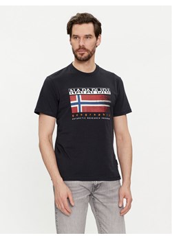Napapijri T-Shirt S-Kreis NP0A4HQR Czarny Regular Fit ze sklepu MODIVO w kategorii T-shirty męskie - zdjęcie 182705433