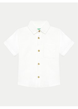 United Colors Of Benetton Koszula 5OK4GQ01K Biały Regular Fit ze sklepu MODIVO w kategorii Koszule chłopięce - zdjęcie 182705502