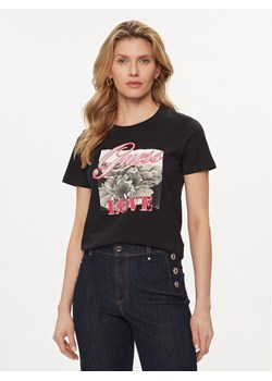 Guess T-Shirt Collage W4GI17 I3Z14 Czarny Regular Fit ze sklepu MODIVO w kategorii Bluzki damskie - zdjęcie 182705574