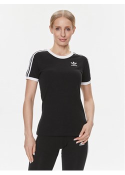 adidas T-Shirt adicolor Classics 3-Stripes GN2900 Czarny Regular Fit ze sklepu MODIVO w kategorii Bluzki damskie - zdjęcie 182705711