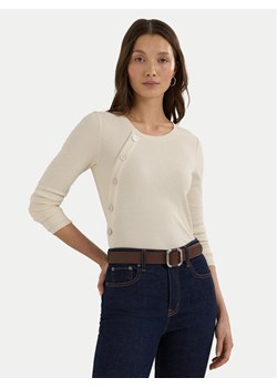 Lauren Ralph Lauren Sweter 200940514001 Écru Regular Fit ze sklepu MODIVO w kategorii Swetry damskie - zdjęcie 182705780
