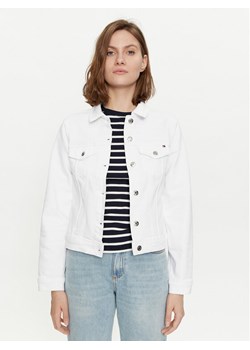 Tommy Hilfiger Kurtka jeansowa WW0WW41336 Biały Regular Fit ze sklepu MODIVO w kategorii Kurtki damskie - zdjęcie 182706014