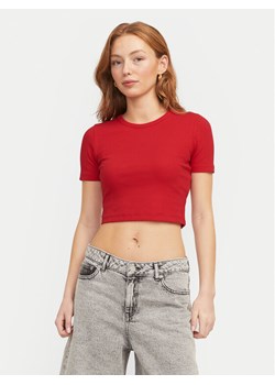JJXX T-Shirt Florie 12217164 Czerwony Slim Fit ze sklepu MODIVO w kategorii Bluzki damskie - zdjęcie 182706073