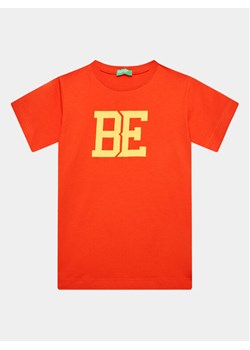 United Colors Of Benetton T-Shirt 3I1XG109J Czerwony Regular Fit ze sklepu MODIVO w kategorii T-shirty chłopięce - zdjęcie 182706112