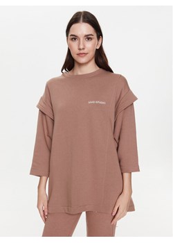 MMC Studio Bluza Loretta Beżowy Relaxed Fit ze sklepu MODIVO w kategorii Bluzy damskie - zdjęcie 182706302