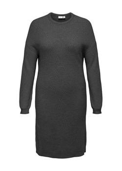 ONLY Carmakoma Sukienka dzianinowa 15296352 Szary Loose Fit ze sklepu MODIVO w kategorii Sukienki - zdjęcie 182706453