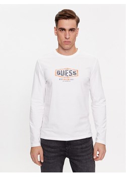 Guess Longsleeve M4RI34 J1314 Biały Slim Fit ze sklepu MODIVO w kategorii T-shirty męskie - zdjęcie 182706584