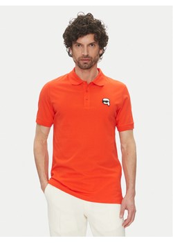 KARL LAGERFELD Polo 745710 552224 Czerwony Regular Fit ze sklepu MODIVO w kategorii T-shirty męskie - zdjęcie 182706854