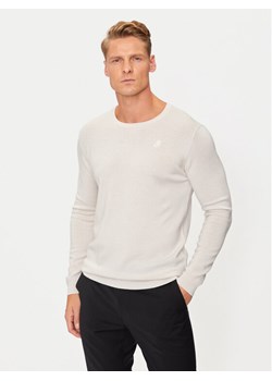 KARL LAGERFELD Sweter 655000 544399 Beżowy Regular Fit ze sklepu MODIVO w kategorii Swetry męskie - zdjęcie 182706903