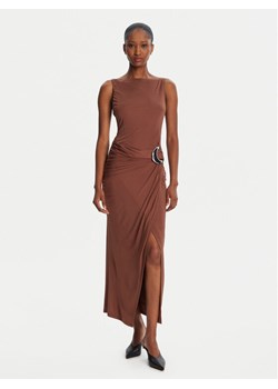 STAUD Sukienka koktajlowa Talia R25R2137VJ Brązowy Slim Fit ze sklepu MODIVO w kategorii Sukienki - zdjęcie 182707043