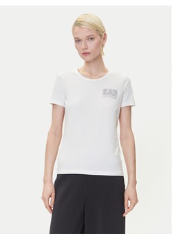 EA7 Emporio Armani T-Shirt 7W000492 AF10373 U0005 Écru Regular Fit ze sklepu MODIVO w kategorii Bluzki damskie - zdjęcie 182707130