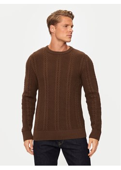 Jack&Jones Sweter 12261436 Brązowy Regular Fit ze sklepu MODIVO w kategorii Swetry męskie - zdjęcie 182707133