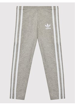 adidas Legginsy adicolor HK2971 Szary Slim Fit ze sklepu MODIVO w kategorii Spodnie dziewczęce - zdjęcie 182707193