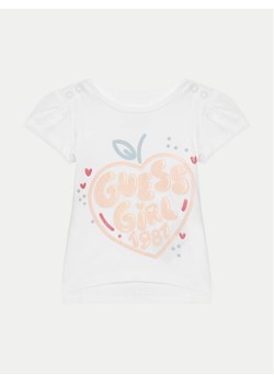 Guess T-Shirt A5GI01 K6YW4 Biały Regular Fit ze sklepu MODIVO w kategorii Bluzki dziewczęce - zdjęcie 182707214