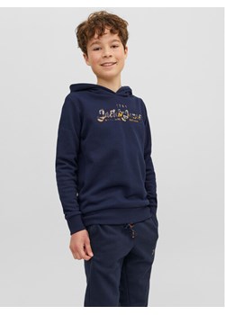 Jack&Jones Junior Bluza 12237172 Granatowy Regular Fit ze sklepu MODIVO w kategorii Bluzy chłopięce - zdjęcie 182707471