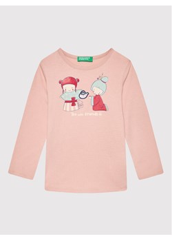United Colors Of Benetton Bluzka 3096G104O Różowy Regular Fit ze sklepu MODIVO w kategorii Bluzki dziewczęce - zdjęcie 182707493