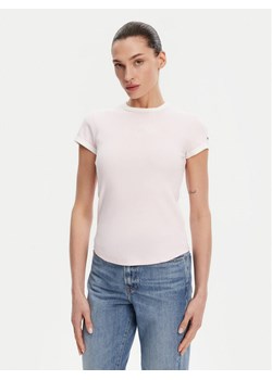 Tommy Hilfiger T-Shirt WW0WW44581 Różowy Slim Fit ze sklepu MODIVO w kategorii Bluzki damskie - zdjęcie 182707690