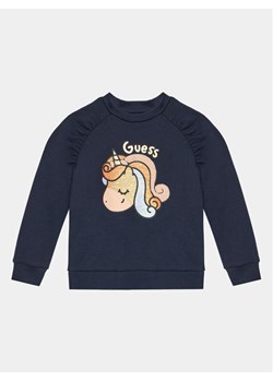 Guess Bluza K4RQ01 KA6R3 Granatowy Regular Fit ze sklepu MODIVO w kategorii Bluzy dziewczęce - zdjęcie 182708190