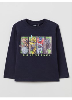 OVS Bluzka 1816130 Granatowy Regular Fit ze sklepu MODIVO w kategorii T-shirty chłopięce - zdjęcie 182708283