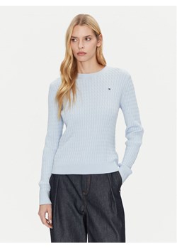 Tommy Hilfiger Sweter WW0WW44993 Błękitny Regular Fit ze sklepu MODIVO w kategorii Swetry damskie - zdjęcie 182708512