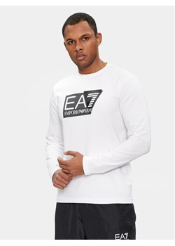 EA7 Emporio Armani Longsleeve 3DPT64 PJ03Z 1100 Biały Regular Fit ze sklepu MODIVO w kategorii T-shirty męskie - zdjęcie 182708741