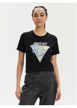 Guess T-Shirt Ss Rn Beach Triangle W4GI32 JA914 Czarny Regular Fit ze sklepu MODIVO w kategorii Bluzki damskie - zdjęcie 182708743