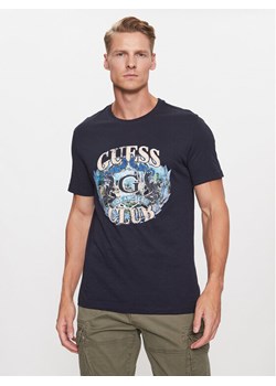Guess T-Shirt M3BI70 K6XN4 Granatowy Slim Fit ze sklepu MODIVO w kategorii T-shirty męskie - zdjęcie 182708924