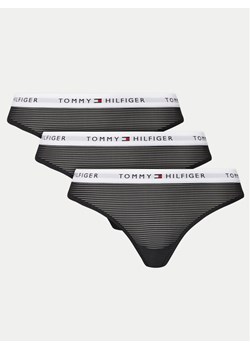 Tommy Hilfiger Komplet 3 par stringów UW0UW05532 Czarny ze sklepu MODIVO w kategorii Majtki damskie - zdjęcie 182709073
