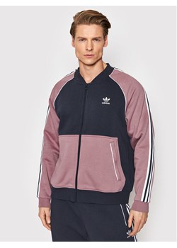 adidas Bluza Sst Fleece Track HC2081 Granatowy Regular Fit ze sklepu MODIVO w kategorii Bluzy męskie - zdjęcie 182709131