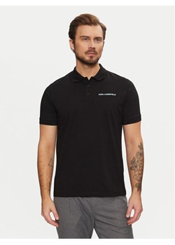 KARL LAGERFELD Polo 745094 551225 Czarny Regular Fit ze sklepu MODIVO w kategorii T-shirty męskie - zdjęcie 182709320
