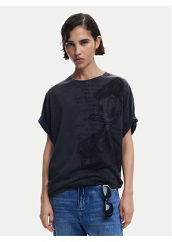 Desigual T-Shirt Donald 25SWTKAH Szary Loose Fit ze sklepu MODIVO w kategorii Bluzki damskie - zdjęcie 182709782