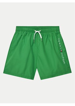 Tommy Hilfiger Szorty kąpielowe UB0UB00528 Zielony Regular Fit ze sklepu MODIVO w kategorii Kąpielówki chłopięce - zdjęcie 182710212