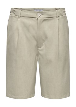 Only & Sons Szorty materiałowe Lou 22032473 Beżowy Regular Fit ze sklepu MODIVO w kategorii Spodenki męskie - zdjęcie 182710281