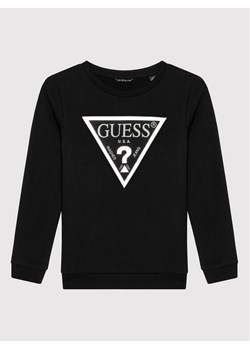 Guess Bluza J74Q10 KAUG0 Czarny Regular Fit ze sklepu MODIVO w kategorii Bluzy dziewczęce - zdjęcie 182710364