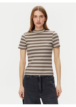 Noisy May T-Shirt Elinor 27033178 Beżowy Slim Fit - id: 0000304808067 - marki Noisy May - 182710411 Noisy May T-Shirt Elinor 27033178 Beżowy Slim Fit ze sklepu MODIVO w kategorii Bluzki damskie - zdjęcie 182710411