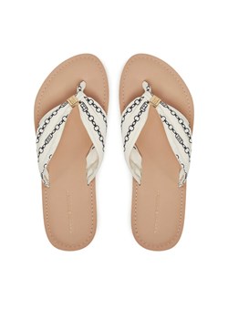 Tommy Hilfiger Japonki Th Chain Print Elevated Sandal FW0FW08519 Biały ze sklepu MODIVO w kategorii Klapki damskie - zdjęcie 182710681